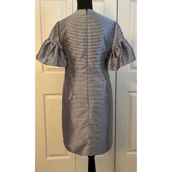 Banana Republic Striped Ruffle Sleeve Dress SZ 2 - Picture 5 of 7